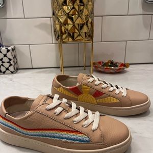 NWT Soludos Pink Ibiza Embroidered Sneaker 7.5